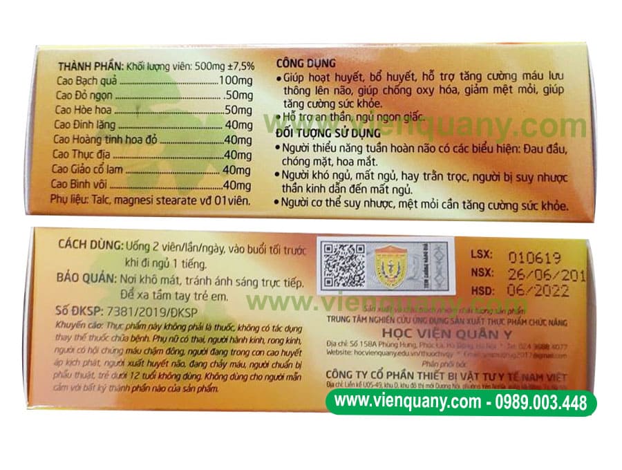 Hoạt Huyết An Thần AmiTaka plus HVQY