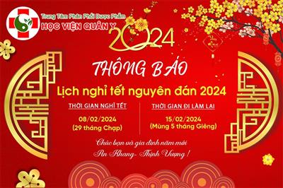 Thông báo lịch nghỉ Tết Nguyên Đán - GIÁP THÌN năm 2024